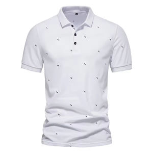 Vente en gros de polos d'été imprimés personnalisés pour hommes-Polo de haute qualité à manches longues T-shirts décontractés à manches courtes grande taille - Product Image 1