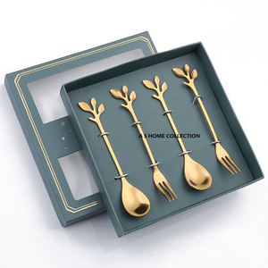 Juego de Cubiertos de Excelente Calidad con Mango de Bambú en Color Dorado, Proveedor Mayorista de Cubiertos para Restaurantes - Product Image 2