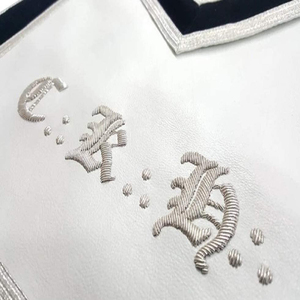 ผ้ากันเปื้อนเมสันงานปักมือคุณภาพดี ราคาถูกที่สุด สำหรับพิธีกรรมแกรนด์ลอดจ์ มาสเตอร์เมสัน - Product Image 6