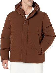 New Arrival Customized Heavyweight Hooded Canvas Men's Long Sleeve Puffer <b>Jacket</b> with Zipper & Button Closure Waterproof - Product Image 5