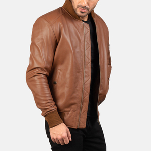Chaqueta de cuero para hombre de alta calidad, el mejor Material, precio razonable, diseño personalizable, venta al por mayor, técnica de lavado de piel de oveja - Product Image 5