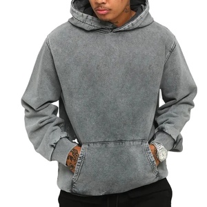 Alta calidad personalizado pesado 100% algodón francés Terry Patchwork de gran tamaño gota hombro ácido lavado sudaderas con capucha para hombres - Product Image 1