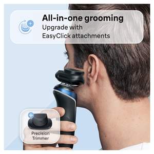 Rasoir électrique pour homme à triple lame, rasoir facial sans fil humide/sec, kit de rasage avec kit de nettoyage, tondeuse interne, étanche IPX7 - Product Image 3