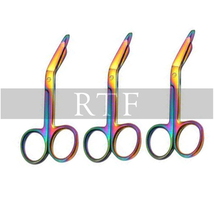 Tijeras para Vendajes LISTER de 3.5 Pulgadas, Multicolores, Arcoíris, de Acero Inoxidable, Instrumentos Quirúrgicos Manuales - Product Image 6