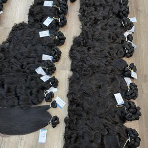 100% Paquetes de cabello ondulado/liso natural crudo al por mayor vietnamita Proveedor de cabello sin procesar Sin enredos Sin caída de cabello - Product Image 3