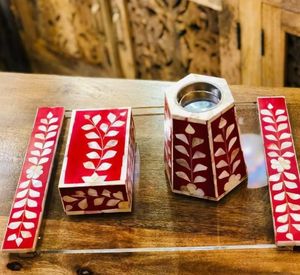 ชุดเตา bakhoor แม่ของไข่มุกกล่องใส่เทียนพร้อมกล่องใส่ธูปหอมของขวัญอาหรับรอมฎอน - Product Image 2