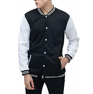 Casual Reversible Baseball Varsity Jacket Tela de alta calidad Leeve de cuero CollegeBaseballjacket para hombres - Product Image 3