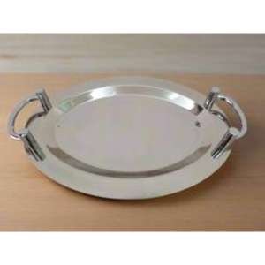 Plateau de service artisanal en acier inoxydable avec finition brossée unique pour les mariages d'hôtel et les présentoirs de salle à manger modernes - Product Image 2