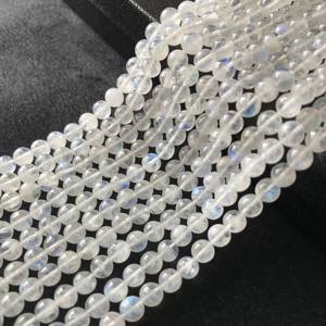 Piedras de Luna Arcoíris 100% Naturales, Certificadas por IGI, Grado AA, Forma Rondelle, Lisas, de 4.5mm-6mm, Fuego Azul, Multifuego, Vivaaz Gems Jaipur - Product Image 5