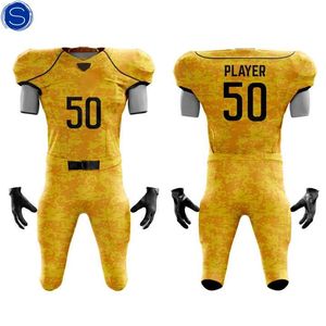Uniforme de football américain Design personnalisé Coton respirant Plus Coupe parfaite Adultes Unisex XL - Product Image 2