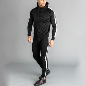 Chándal de gimnasio de talla grande de 2 piezas con logotipo personalizado para hombre, ropa deportiva de fitness cónica de poliéster transpirable XXL para invierno - Product Image 5