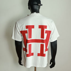 เสื้อยืดคอตตอนหนาน้ำหนักมาก สไตล์สตรีทแวร์ คอหนา ทรงโอเวอร์ไซส์ แบบครอป ทรงบ็อกซี่ ลายกราฟิก เสื้อยืดผู้ชาย - Product Image 2