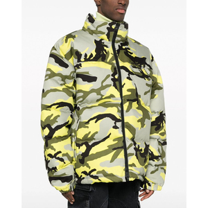 Veste d'hiver pour homme en duvet matelassé avec capuche, imprimé camouflage intégral, épaisse et chaude, 200 g, avec veste imprimée - Product Image 2