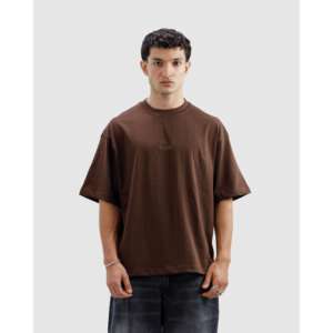 T-shirt essentiel en coton 100% brun, 280 grammes, jersey, style hip-hop, logo et graphismes imprimés, t-shirts imprimés par un designer - Product Image 6