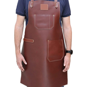 Babero de piel auténtica de búfalo impreso con logotipo personalizado de alta calidad, delantal de trabajo sin mangas de última generación - Product Image 6