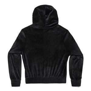 Sweat à capuche en velours de qualité supérieure pour femmes, couleur noire, pull à manches longues, tenue décontractée, sweat à capuche avec poches - Product Image 2