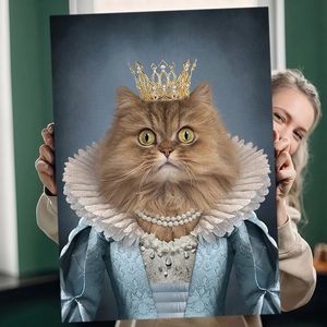 Retrato personalizado de gato real, <span class=keywords><strong>pintura</strong></span> <span class=keywords><strong>renacentista</strong></span> de Mascota, regalo para amantes de las mascotas, <span class=keywords><strong>pintura</strong></span> al óleo de foto - Product Image 6