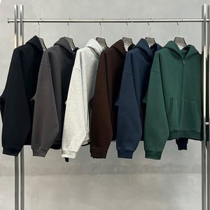 Sudadera con Capucha y Cremallera para Hombre, 350 g/m², con Logotipo Personalizado, Impresión Puff, Estilo Holgado y Cuadrado - Product Image 1