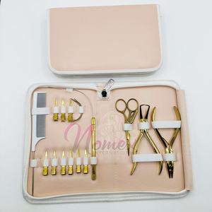 Kit de herramientas de extensión de trama de acero inoxidable aplicación de extensión de cabello alicates de eliminación Clips de seccionamiento de cabello enhebrador de cuentas de lujo - Product Image 5