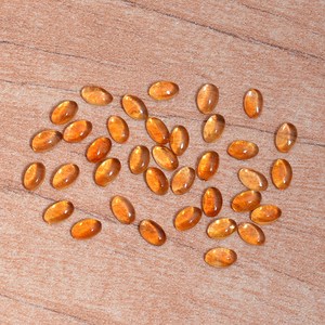 Piedra preciosa de citrino Natural AAA, cabujón ovalado de 3x4mm, piedra preciosa semipreciosa, Parte posterior plana, citrino, piedra preciosa suave, cabujones sueltos para joyería - Product Image 2