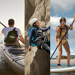 Sac à dos enroulable en PVC imperméable 20L avec fermeture à glissière pour la randonnée, le <span class=keywords><strong>kayak</strong></span>, le canotage durable et léger avec logo personnalisé - Product Image 4