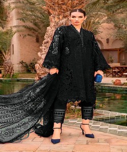Turkeymoslem Dress Dubai Muslim Women Abaya 3 Piece <b>Set</b> Elegant Linen Pakistani Salwar Suit - Product Image 1