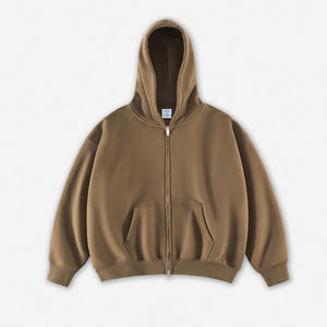 Custom Zipper Oversized Luxury Hoodie 100% Cotton Fleece Unisex Plus Size Men's Zip up Hoodies Winter Pocket for Men - Product Image 4