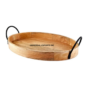 Ensemble de deux élégants plateaux à chocolat ronds en bois Plateau à chocolat design décoratif de luxe Plateau à chocolat de meilleure qualité - Product Image 2