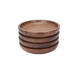 Posavasos de madera de pino de lujo con textura natural para hotel a bajo costo posavasos de mesa redonda único para fabricación en India - Product Image 2