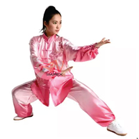 Seragam kung fu profesional kain lembut seragam kung fu dengan warna kustom dan bordir/seni bela diri Karate pakaian