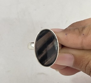 แหวนเงินออบซิเดียนกลางคืนแหวนอัญมณีเที่ยงคืนแหวนเงินรูปหยดน้ำตาแหวนแฮนด์เมดของขวัญหมั้น - Product Image 1