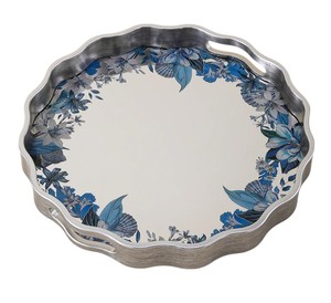 Handmade Metal Floral Design Serving <b>Tray</b> Portable Custom Finished <b>Tray</b> for Home Hotel Restaurant <b>Dinner</b> Party Usage - Product Image 1