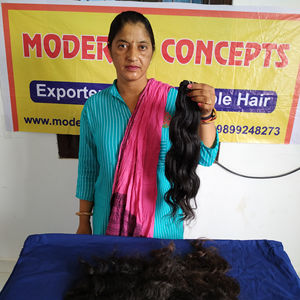 100% máquina virgen cruda sin procesar doble trama Bodywave templo indio extensiones de cabello humano onda Natural disponibilidad al por mayor - Product Image 2