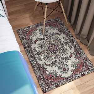 Alfombra con Patrón Vintage, Alfombras Rojas, Alfombra de Estilo Floral Vintage, Alfombra de Chenilla - Product Image 5
