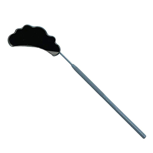 Miroir cosmétique professionnel pour artiste des cils, personnalisé, simple face, mural, en acier inoxydable plaqué or, poignée, usage quotidien - Product Image 6