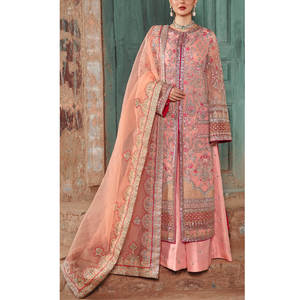 Usine directe de haute qualité conçu sur mesure fête pakistanaise pour femmes matériau respirant motif solide genou longueur poids léger - Product Image 1
