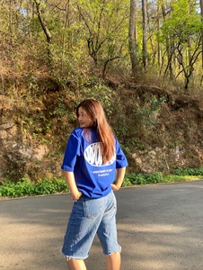 Camiseta informal de manga larga con cuello redondo y hombros caídos para mujer, camiseta de gran tamaño de Color sólido con Jersey suelto, respaldo informal - Product Image 2