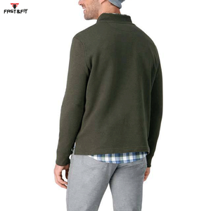 Sudadera de invierno para hombre con media cremallera y logotipo personalizado bordado - Venta al por mayor de alta calidad 100% algodón - Product Image 4