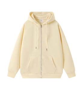 Sudaderas con capucha y cremallera para hombre a la moda al por mayor, sudaderas con capucha y logotipo personalizado, sudaderas con capucha informales con cremallera en blanco, cómodas - Product Image 1