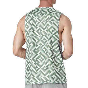 Fit Sleeveless Spandex/Cotton Knitted <b>White</b> <b>Men's</b> O-Neck Premium <b>Tank</b> <b>Top</b> Breathable High Street Style Latest Design - Product Image 5