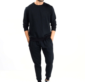 Ensembles empilés avec logo imprimé personnalisé Combinaisons de survêtement Ensembles pour hommes Ensembles de pantalons évasés deux pièces Survêtements de survêtement pour hommes - Product Image 1