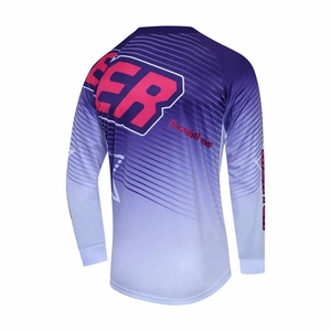 Maillot de moto à manches longues pour homme Technique de sublimation à séchage rapide Personnalisable Nom d'équipe pour les sports d'extérieur Basse quantité minimale de commande - Product Image 2