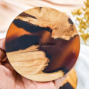 Resin Handmade Premium <b>Coasters</b> Set 4X4 Inches Square Luxury <b>Drink</b> <b>Coasters</b> for Hotels Cafes Tradebyd (Custom Colors Available) - Product Image 1