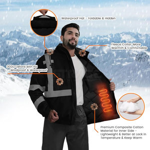 Chaqueta de Trabajo de Poliéster de Alta Visibilidad, Diseño Flexible, Duradera, Transpirable y Reflectante, Tejido Resistente, Rendimiento Confiable - Product Image 4