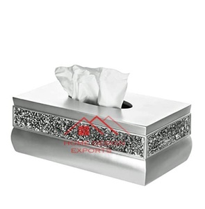 Boîte à mouchoirs en métal de luxe avec motif floral, prix de gros, décoration de table, boîte à serviettes en métal pour la maison, l'hôtel, utilisation - Product Image 2