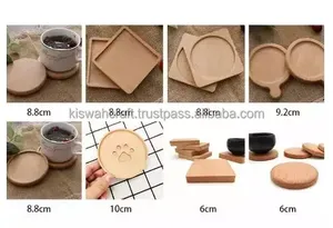 Dessous de verre en bois gravé élégant, moderne et écologique, tapis et tampons pour tasses à thé, accessoires aux meilleurs prix - Product Image 2