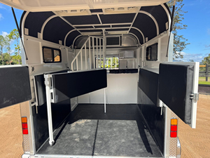 Nouvelle remorque équine en aluminium 2026 pour 2 chevaux, chargement direct, capacité maximale 2000 lb, baie large, tailles 5ft, 14ft, 16FT, 20FT - Product Image 6