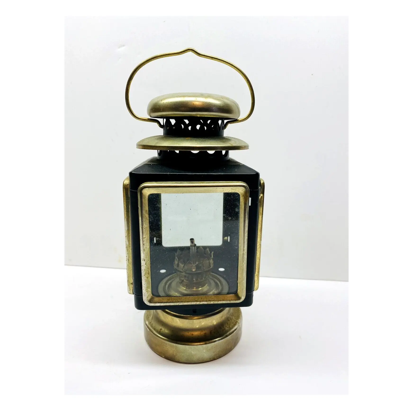 Lampe à kérosène Antique rétro noire lampe de décoration de noël lampe de décoration de maison lanterne à lumière chaude portable