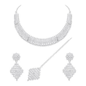 Alex Jewellery-Attraction Look dédié Collier ras du cou en diamant autrichien Ensemble de bijoux - Product Image 3