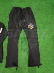 Men's Vintage Distressed 100% Cotton Solid Lightweight Tracksuit Hoodie and Pants <b>Set</b> Streetwear Hip Hop Two-Piece Outfit - Product Image 5